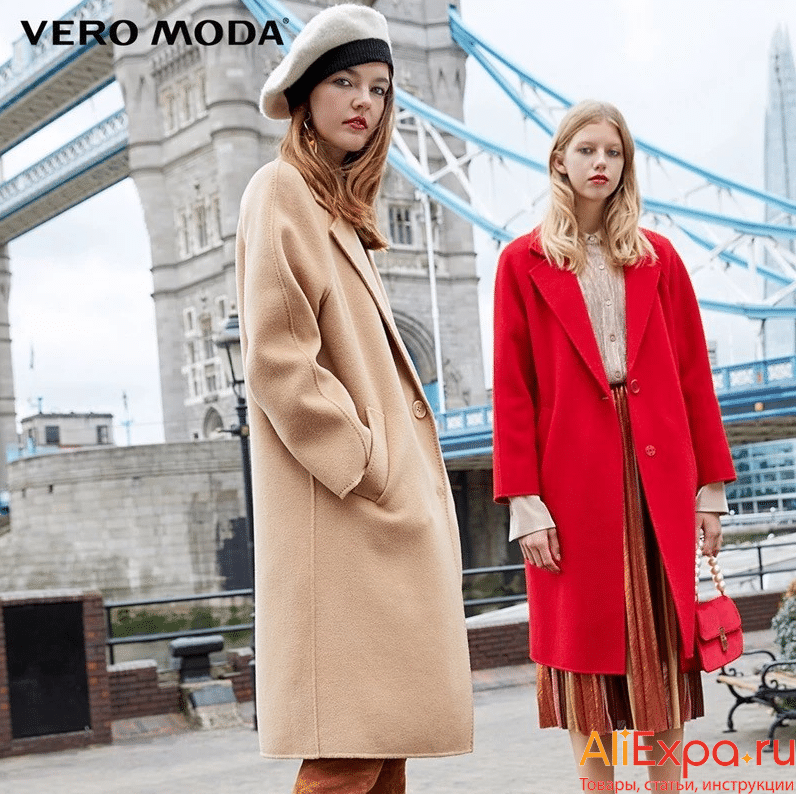 Осеннее шерстяное пальто от Vero Moda купить на Алиэкспресс